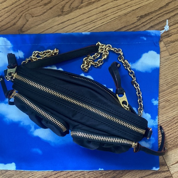 MZ Wallace Black Nylon Chain Evening Bag - Picture 13 of 15